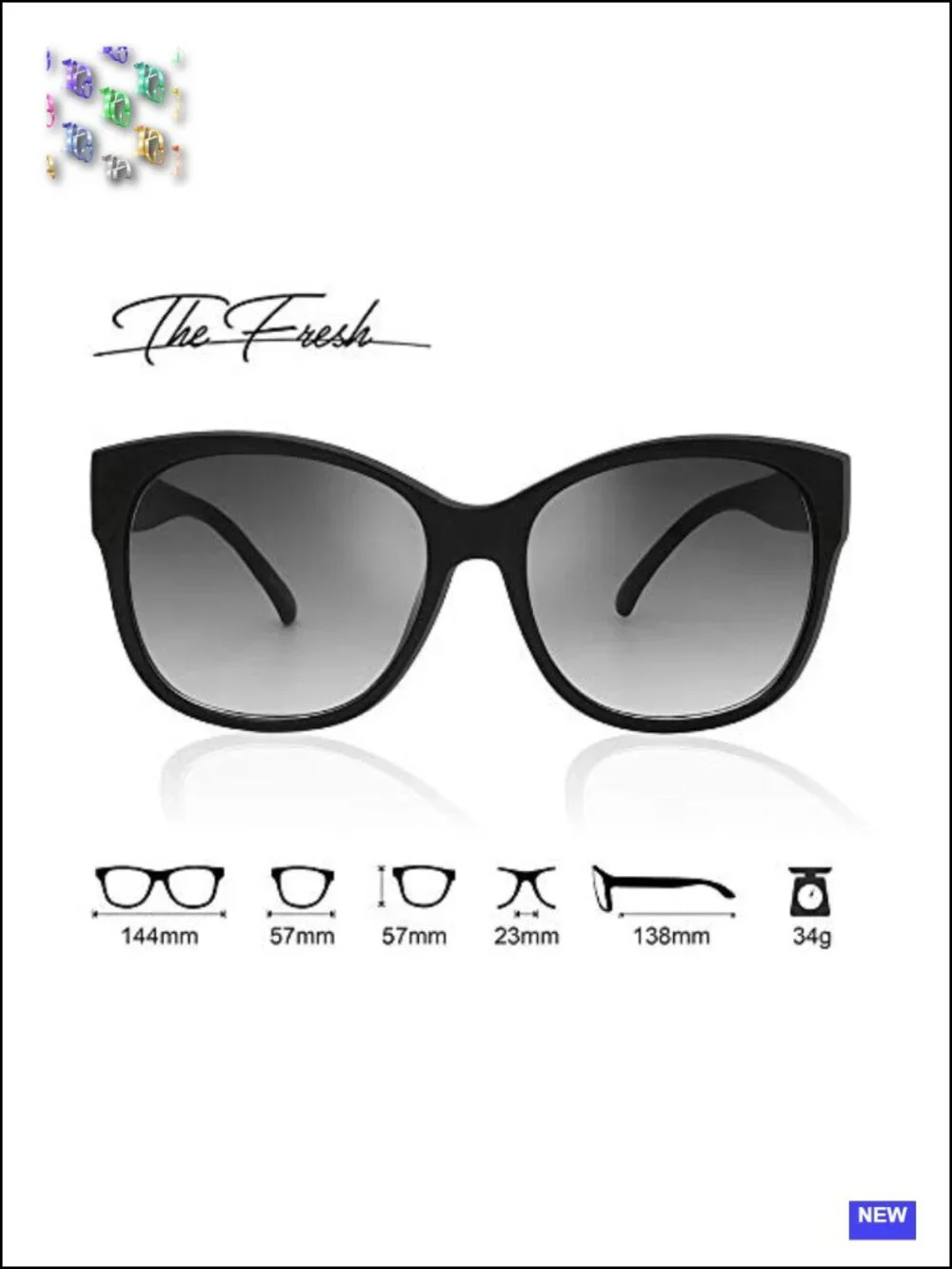 Oversized Jackie O Cat Eye Hybrid Sunglasses UV Protection
